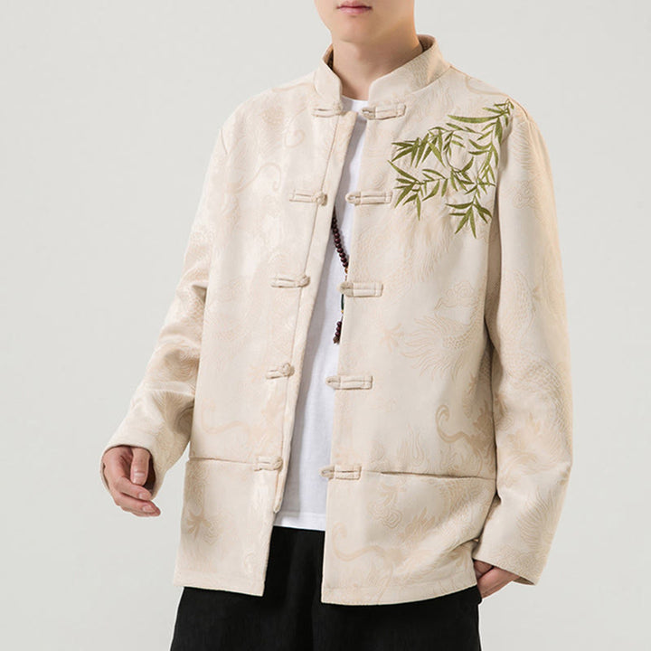 Kurtka męska z długim rękawem i guzikami w kształcie żaby z motywem kamieni Buddha Stones - image 27