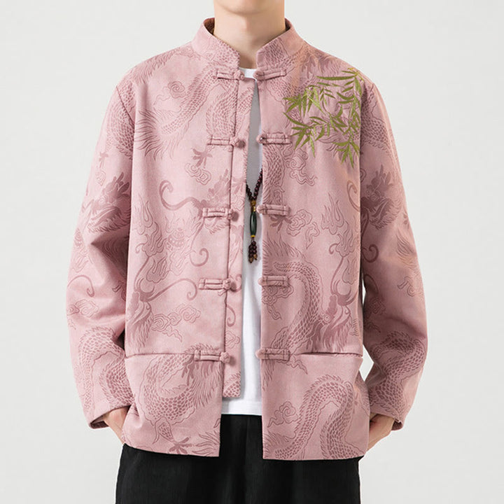 Kurtka męska z długim rękawem i guzikami w kształcie żaby z motywem kamieni Buddha Stones - image 34