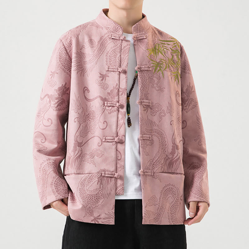 Kurtka męska z długim rękawem i guzikami w kształcie żaby z motywem kamieni Buddha Stones - image 41