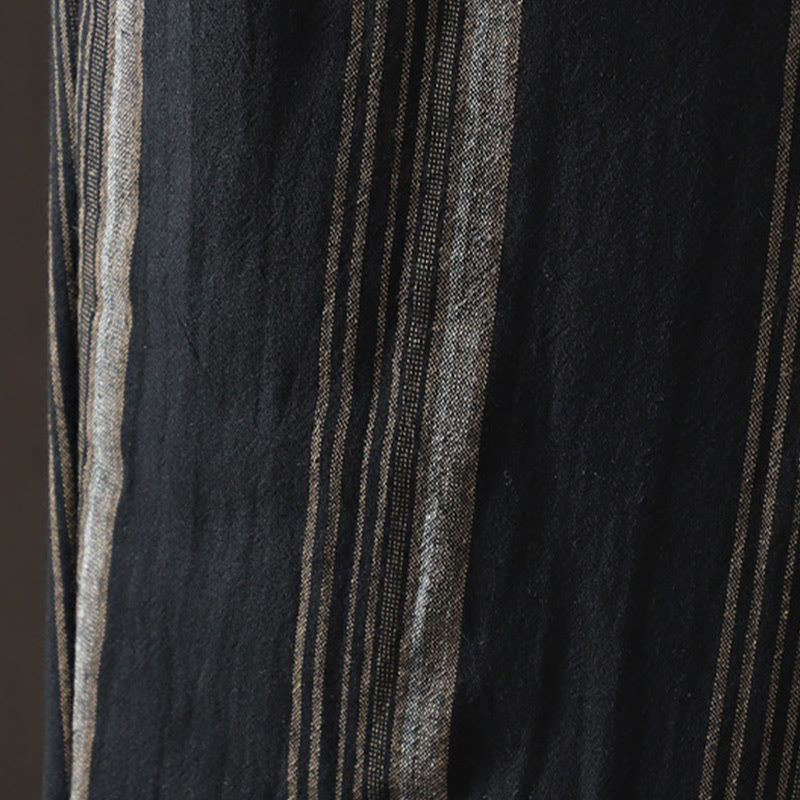 Spodnie harem damskie Buddha Stones Commute Thermal Striped Cotton z kieszeniami - image 12