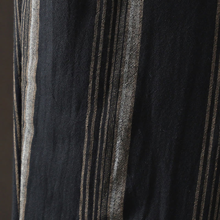 Spodnie harem damskie Buddha Stones Commute Thermal Striped Cotton z kieszeniami - image 12