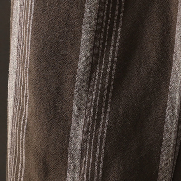 Spodnie damskie haremowe Buddha Stones Commute Thermal w paski z bawełny sztruksowej z kieszeniami - image 6