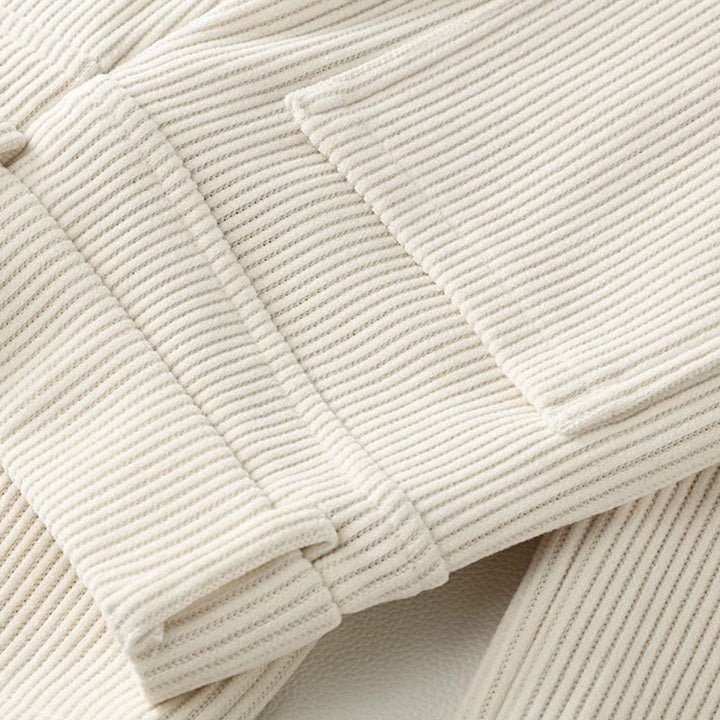 Spodnie damskie z szerokimi nogawkami i kieszeniami, z bawełny sztruksowej, z motywem Buddha Stones, zimowe, z prostymi nogawkami i kieszeniami - image 3