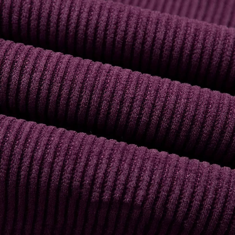 Spodnie damskie z szerokimi nogawkami i kieszeniami, z bawełny sztruksowej, z motywem Buddha Stones, zimowe, z prostymi nogawkami i kieszeniami - image 9