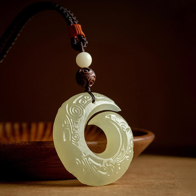 Buddha Stones Klamra Pokoju Jade Mały Liść Czerwony Sandałowiec Cynober Agat Naszyjnik Szczęścia Wisiorek