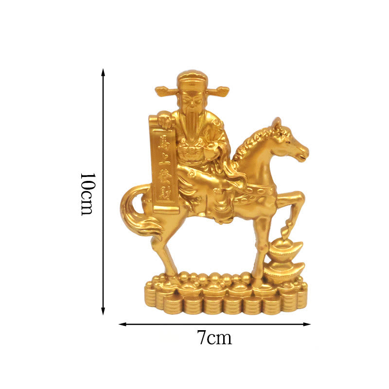 Buddha Stones Chiński Zodiak Rok Konia Przyciągają Szczęście Dobrobyt Dekoracja Domu - Koń Bóg Bogactwa 7*10cm - image 19