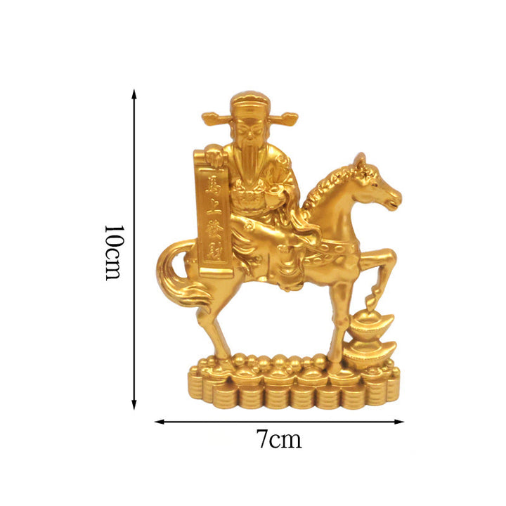 Buddha Stones Chiński Zodiak Rok Konia Przyciągają Szczęście Dobrobyt Dekoracja Domu - Koń Bóg Bogactwa 7*10cm - image 19