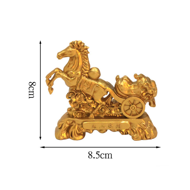 Buddha Stones Chiński Zodiak Rok Konia Przyciągają Szczęście Dobrobyt Dekoracja Domu - Kapusta końska 8,5*8 cm - image 16