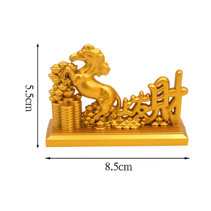 Buddha Stones Chiński Zodiak Rok Konia Przyciągają Szczęście Dobrobyt Dekoracja Domu - Koń Get Rich 8,5*5,5 cm - image 17
