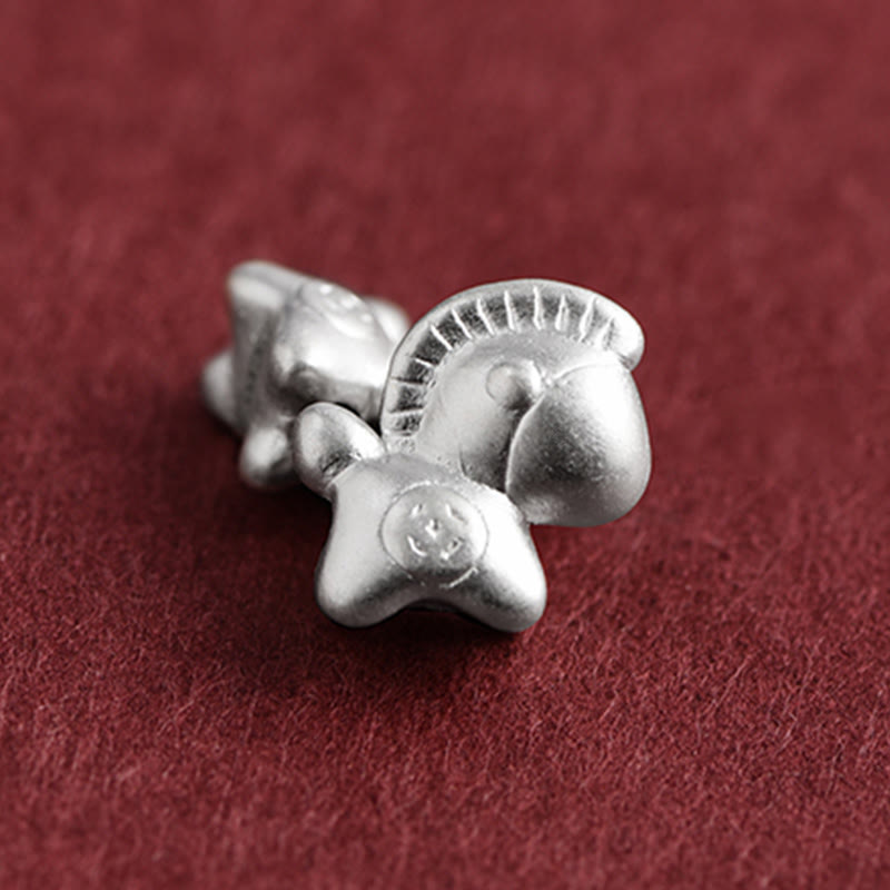 Buddha Stones Rok Konia Srebro próby 999 Miedziane monety Szczęścia pleciona bransoletka na kostkę - image 14