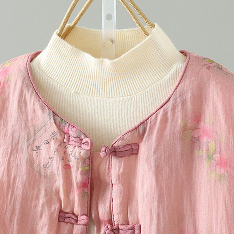 Kurtka damska z długim rękawem, bawełnianą podszewką i kieszeniami, z nadrukiem "Buddha Stones" - image 2