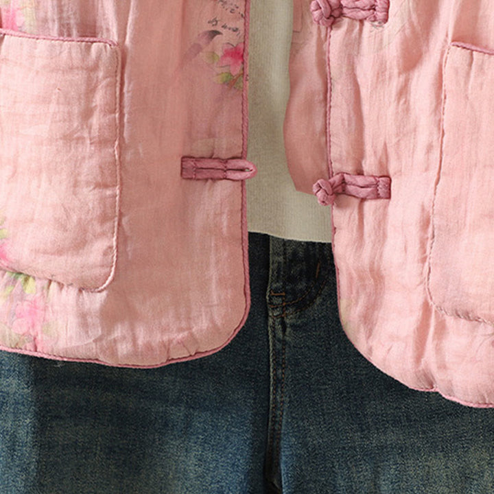 Kurtka damska z długim rękawem, bawełnianą podszewką i kieszeniami, z nadrukiem "Buddha Stones" - image 12