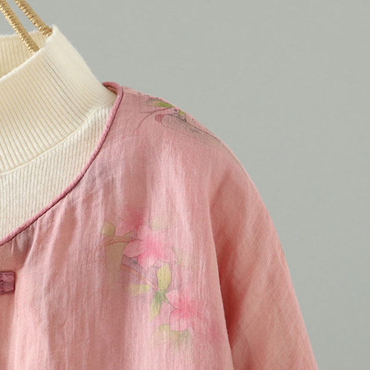 Kurtka damska z długim rękawem, bawełnianą podszewką i kieszeniami, z nadrukiem "Buddha Stones" - image 5