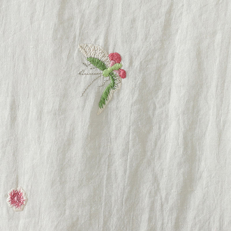 Kurtka damska z długim rękawem, bawełniana, z haftem kwiatów Buddha Stones , z kieszeniami - image 10