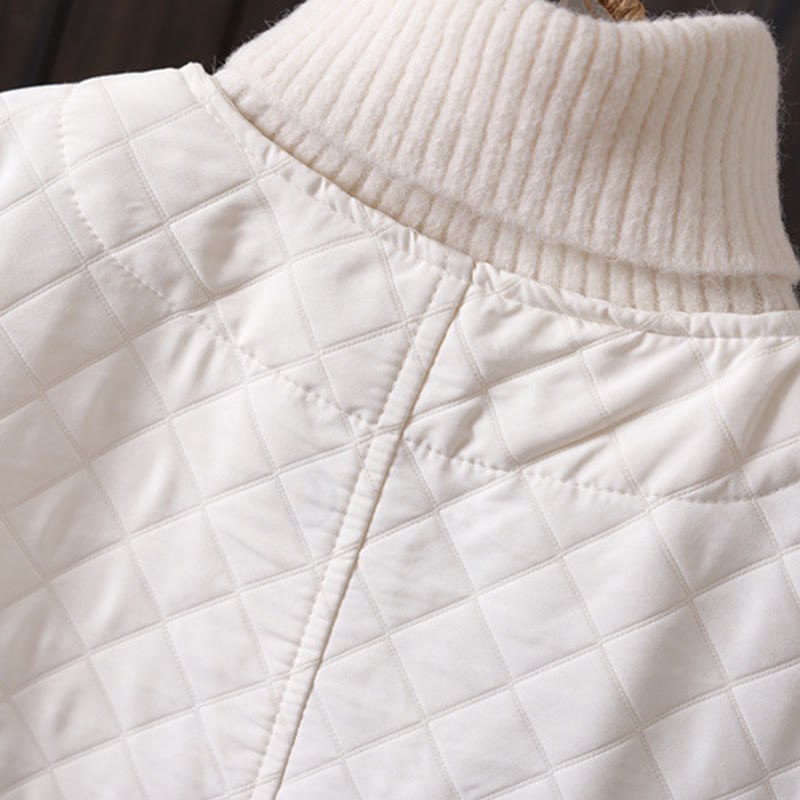 Kurtka damska z długim rękawem i kieszeniami z bawełny Buddha Stones w jednolitym kolorze - image 5