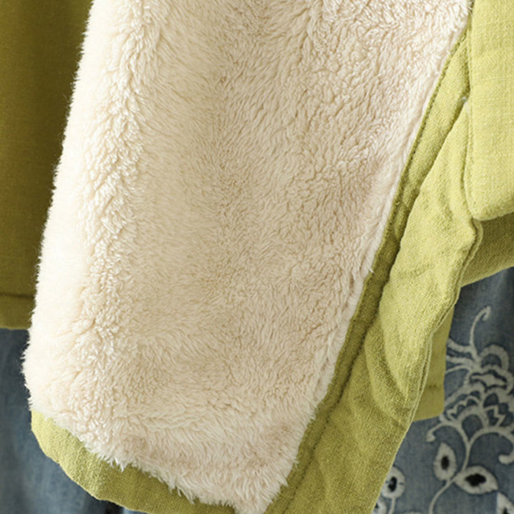 Kurtka damska z długim rękawem z bawełny z Buddha Stones i sznurkiem do medytacji zen - image 5