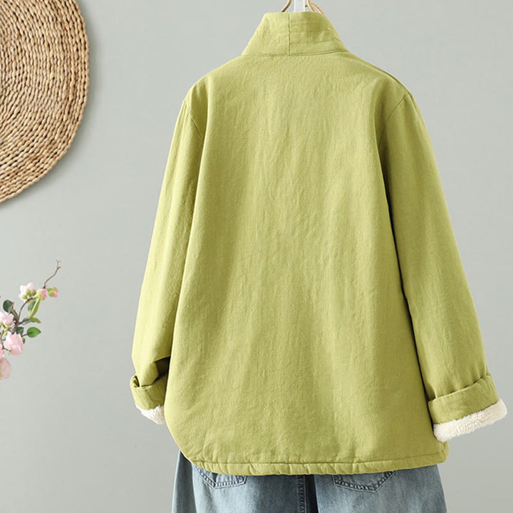 Kurtka damska z długim rękawem z bawełny z Buddha Stones i sznurkiem do medytacji zen - image 1