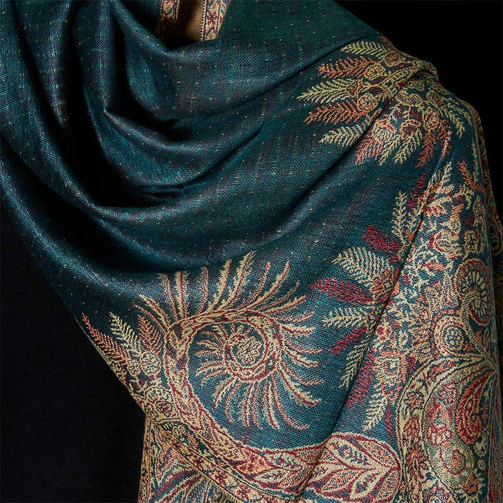 Buddha Stones, wiosenne, długie liście, kwiaty, wzór, frędzle, miękki szalik - image 3