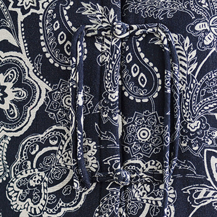 Kamizelka damska bez rękawów z bawełny z motywem roślinnym i żabą , z kieszeniami - image 8