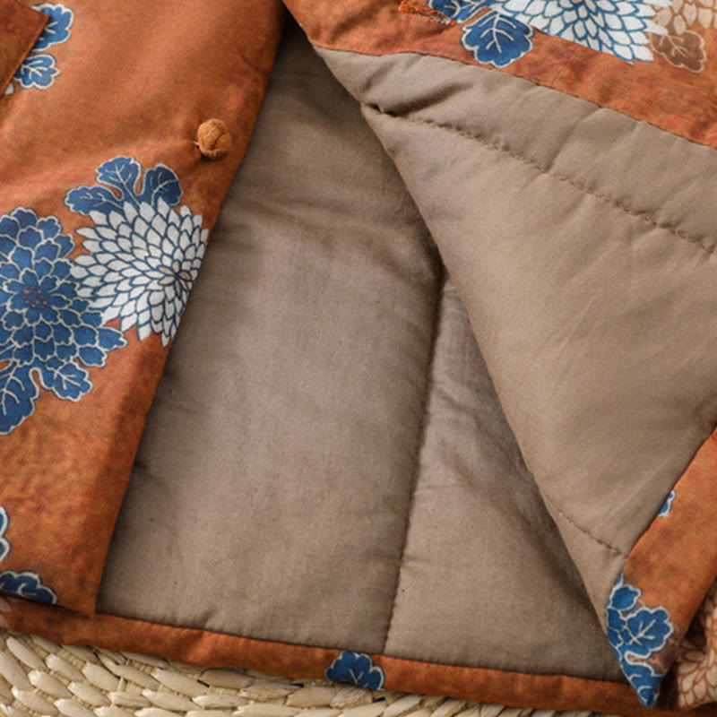 Kamizelka damska bez rękawów z bawełny z nadrukami w Buddha Stones i guzikami, z kieszeniami - image 5