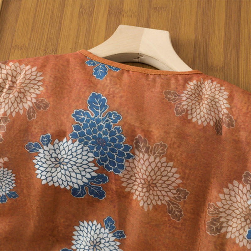 Kamizelka damska bez rękawów z bawełny z nadrukami w Buddha Stones i guzikami, z kieszeniami - image 3