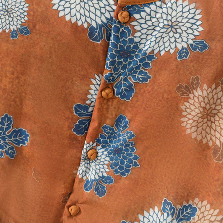 Kamizelka damska bez rękawów z bawełny z nadrukami w Buddha Stones i guzikami, z kieszeniami - image 7