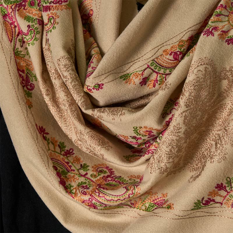 Buddha Stones Zima Kolorowe Winorośle Kwiaty Wzór Chwost Przytulny Szalik Szal - image 9