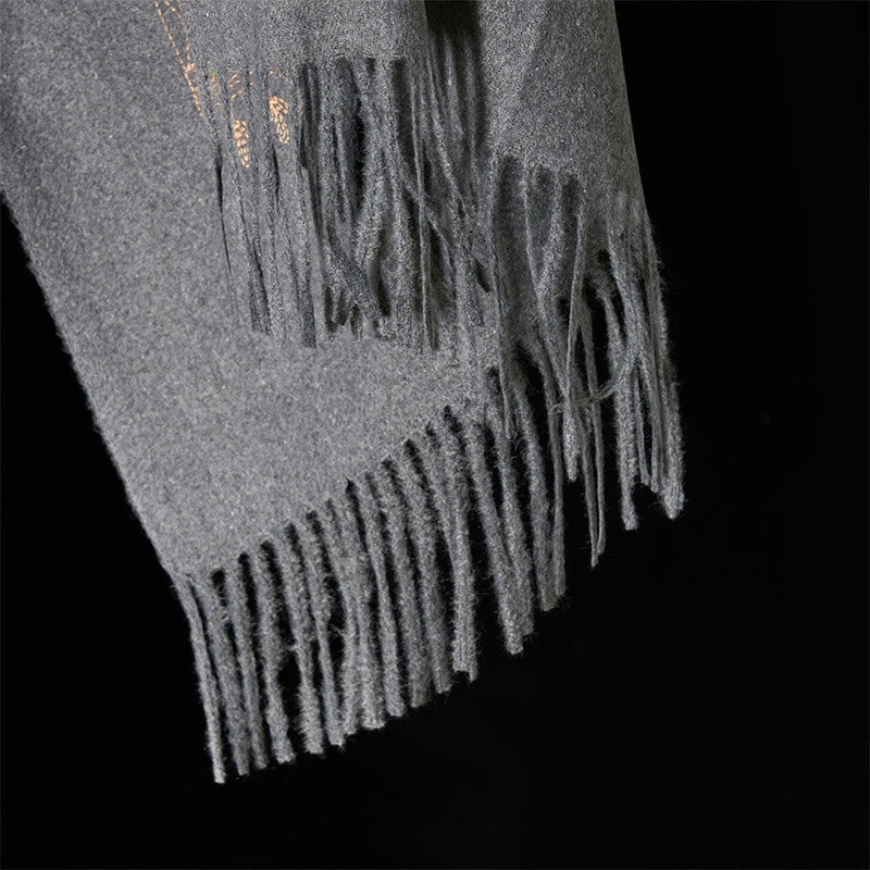 Buddha Stones Zima Kolorowe Winorośle Kwiaty Wzór Chwost Przytulny Szalik Szal - image 5