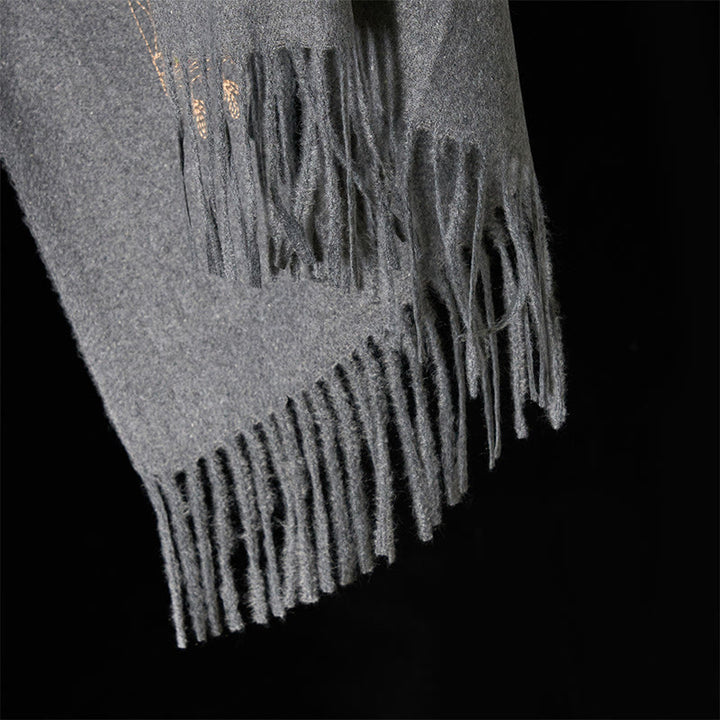 Buddha Stones Zima Kolorowe Winorośle Kwiaty Wzór Chwost Przytulny Szalik Szal - image 5