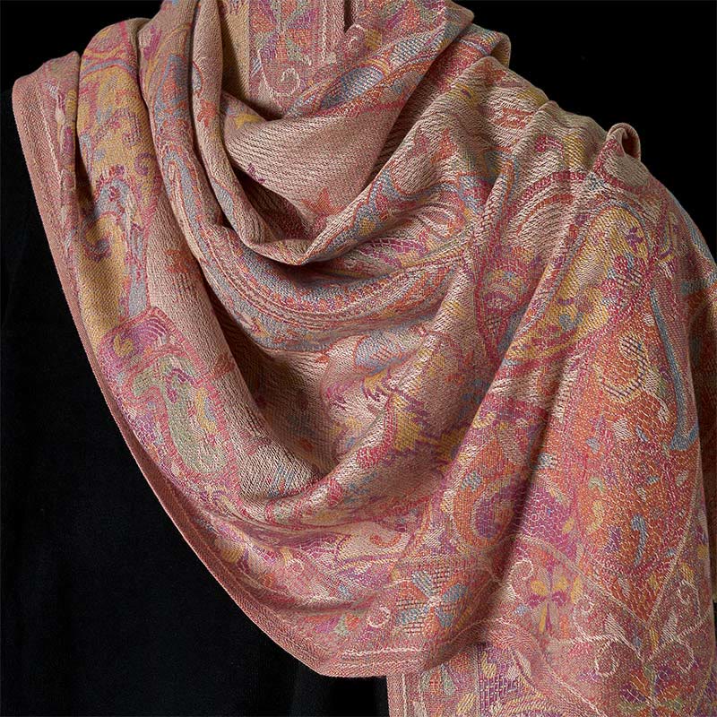 Buddha Stones, wiosenne kwiaty nerkowca, wzór, miękki szalik z frędzlami - image 3