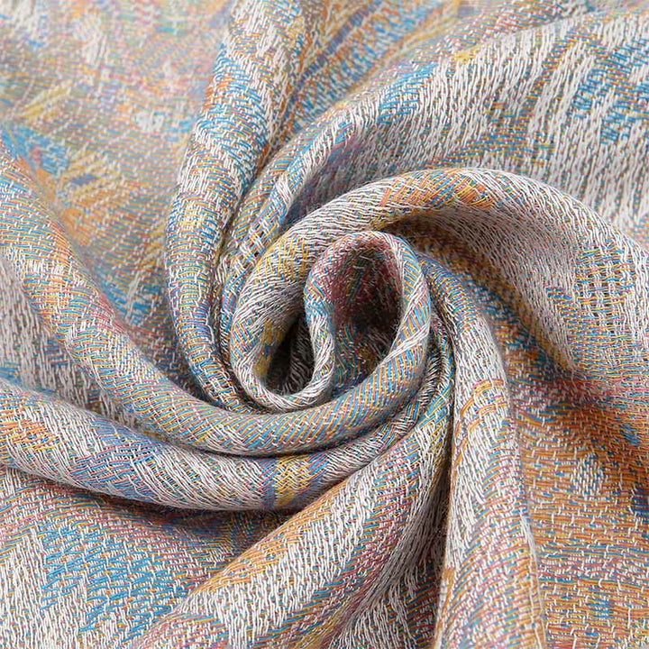 Buddha Stones, wiosenne kwiaty nerkowca, wzór, miękki szalik z frędzlami - image 8