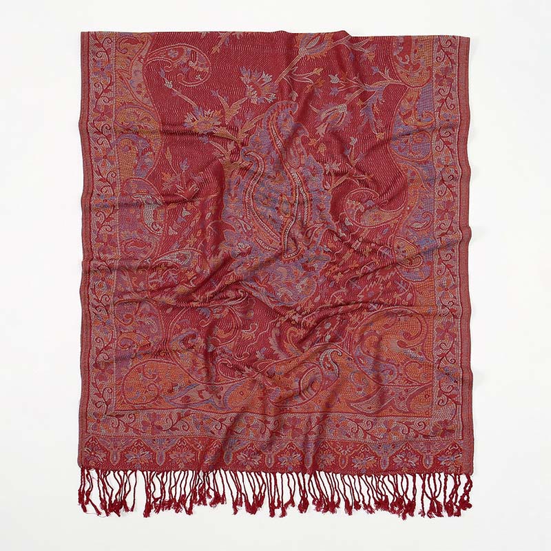 Buddha Stones, wiosenne kwiaty nerkowca, wzór, miękki szalik z frędzlami - image 12