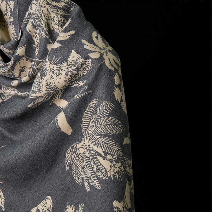 Buddha Stones Zimowy Kokosowy Wzór Zwierząt Chwost Przytulny Szalik Szal - image 22