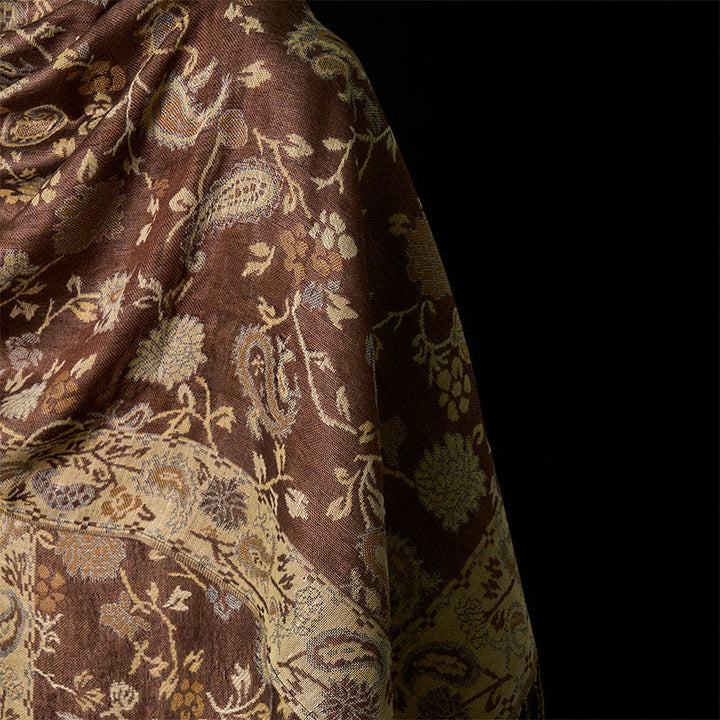 Buddha Stones Wiosenny Kwiat Nerkowca Kwiatowy Wzór Chwost Miękki Szal Szal - image 4