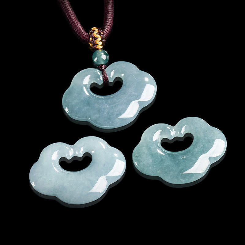 Buddha Stones, pomyślny naszyjnik z jadeitu Ruyi, sznurek, wisior - image 7