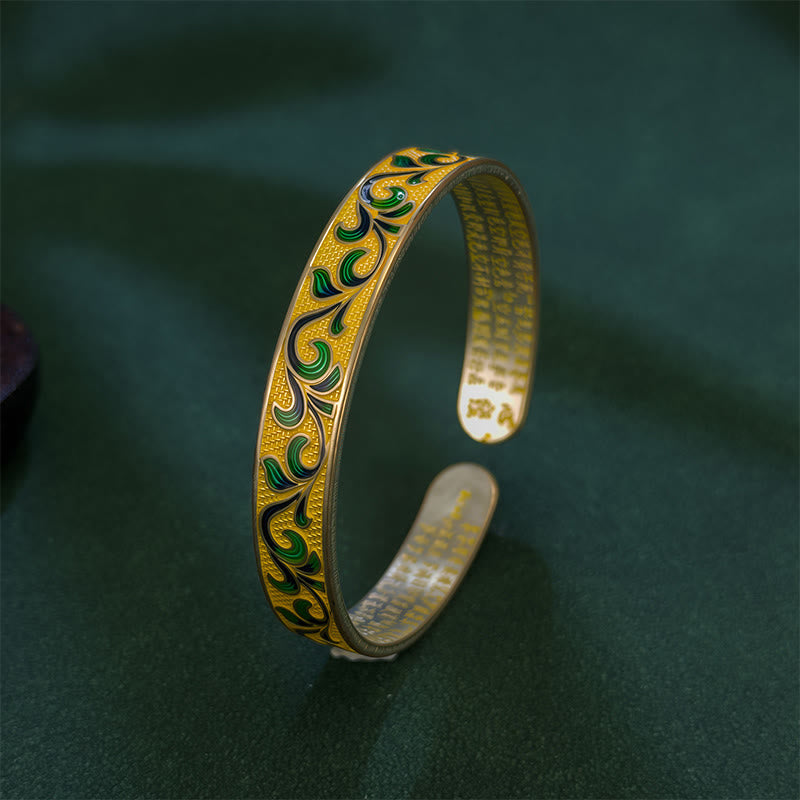 Buddha Stones, płatki winorośli, splatające gałęzie, miedziana równowaga, otwarta regulowana bransoletka - image 4