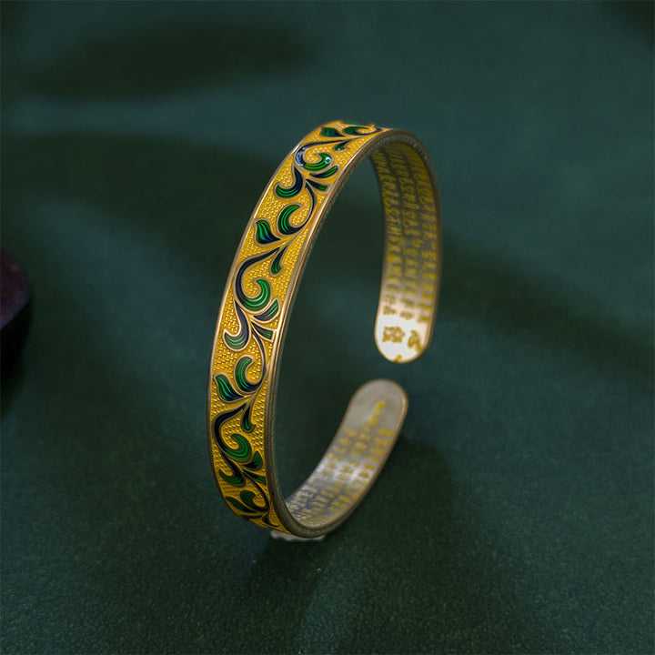 Buddha Stones, płatki winorośli, splatające gałęzie, miedziana równowaga, otwarta regulowana bransoletka - image 4