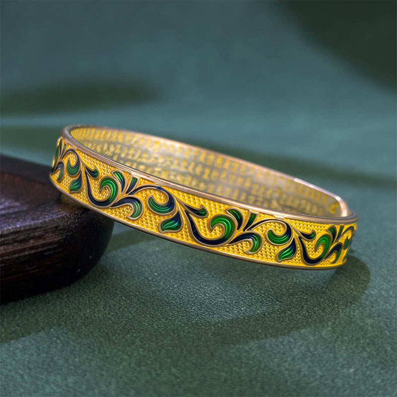 Buddha Stones, płatki winorośli, splatające gałęzie, miedziana równowaga, otwarta regulowana bransoletka - image 2