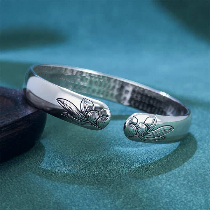 Buddha Stones, Sutra Serca, Lotos, Miedź, Nowy Początek, Otwarta, Regulowana Bransoletka - image 3