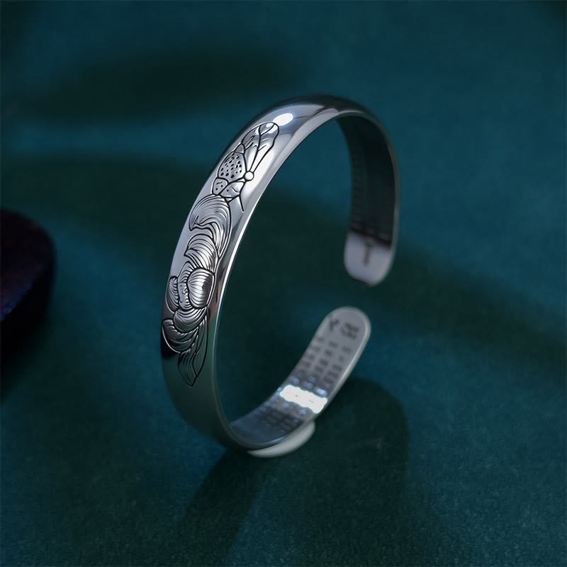 Buddha Stones, Sutra Serca, Lotos, Miedź, Nowy Początek, Otwarta, Regulowana Bransoletka - image 2