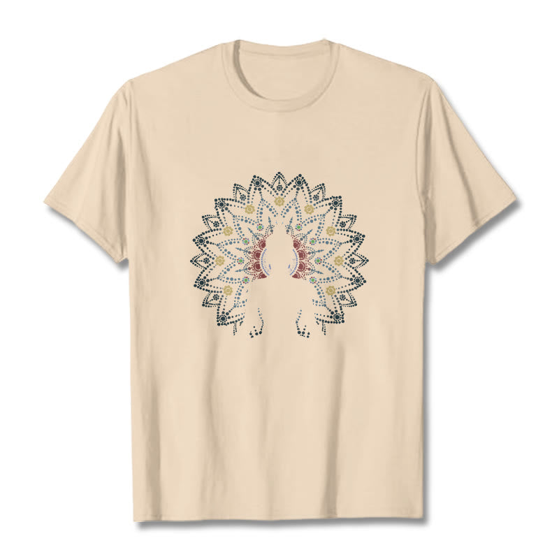 Koszulka z motywem siedzącego spokojnego Buddy z motywem kwiatów mandali z Buddha Stones Buddy - For - 2XL - image 10