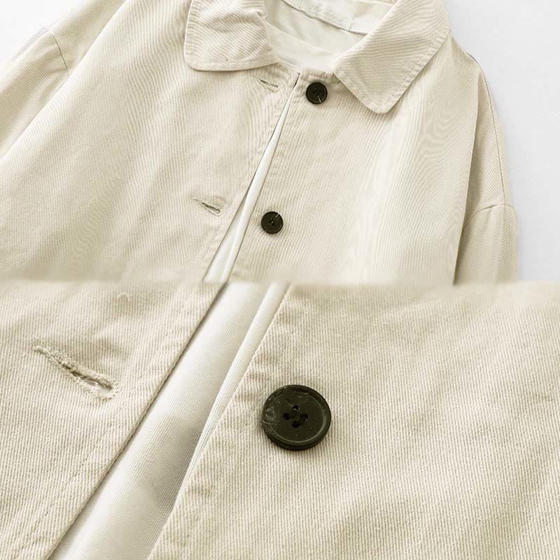 Kurtka damska Buddha Stones Commute z bawełny z kieszeniami i wzorem patchworkowym - image 10