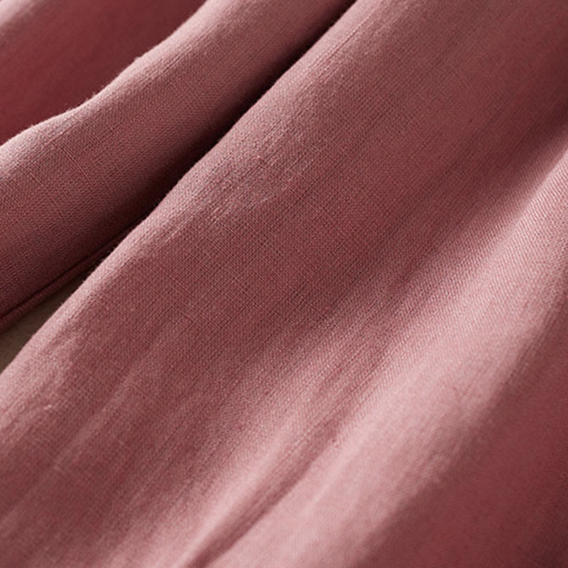 Letnie spodnie haremowe z haftem w kształcie małych kwiatów i kieszeniami z motywem Buddha Stones - image 16