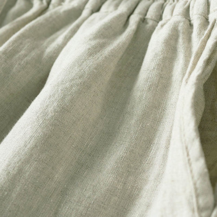 Letnie spodnie haremowe z haftem w kształcie małych kwiatów i kieszeniami z motywem Buddha Stones - image 27