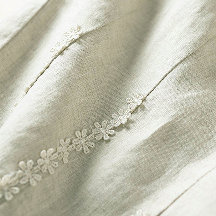 Letnie spodnie haremowe z haftem w kształcie małych kwiatów i kieszeniami z motywem Buddha Stones - image 26