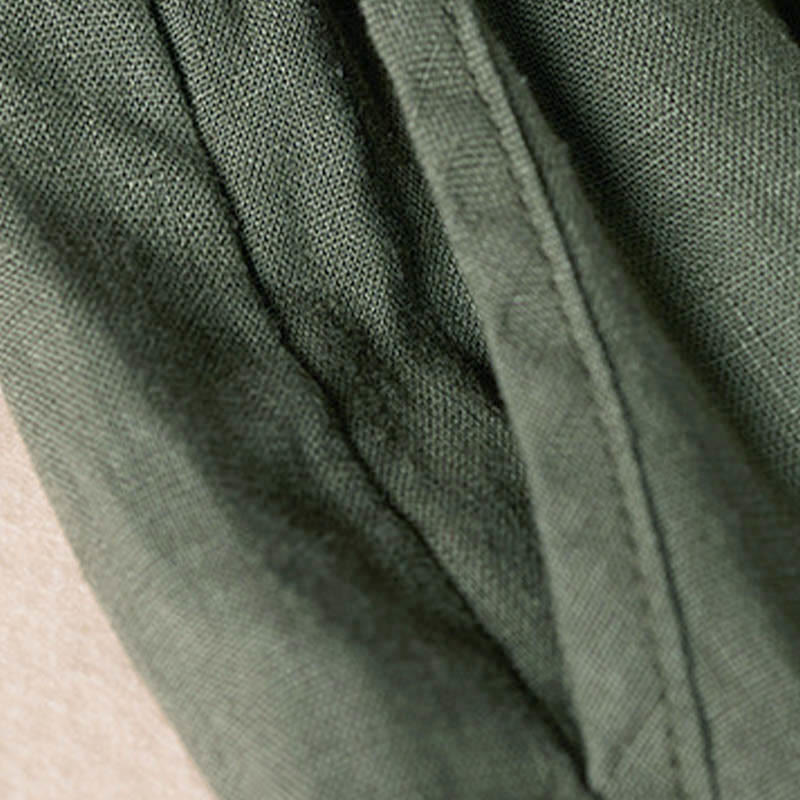 Letnie spodnie haremowe z haftem w kształcie małych kwiatów i kieszeniami z motywem Buddha Stones - image 33