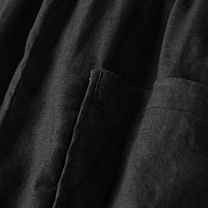 Letnie spodnie haremowe z haftem w kształcie małych kwiatów i kieszeniami z motywem Buddha Stones - image 39