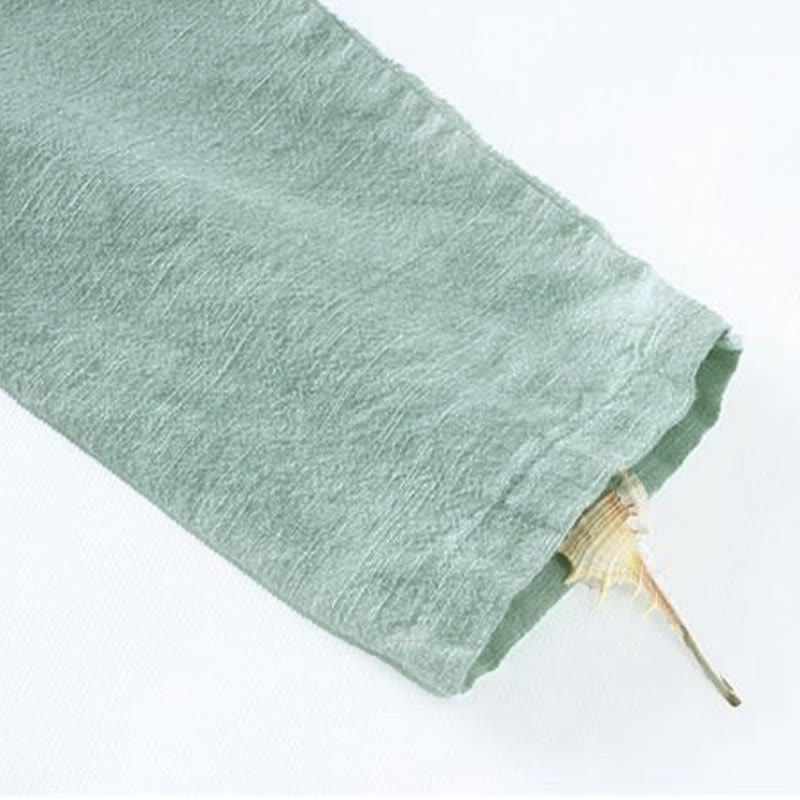 Buddha Stones, kołnierzyk skośny, węzeł, guzik, luźna odzież lniana - image 8