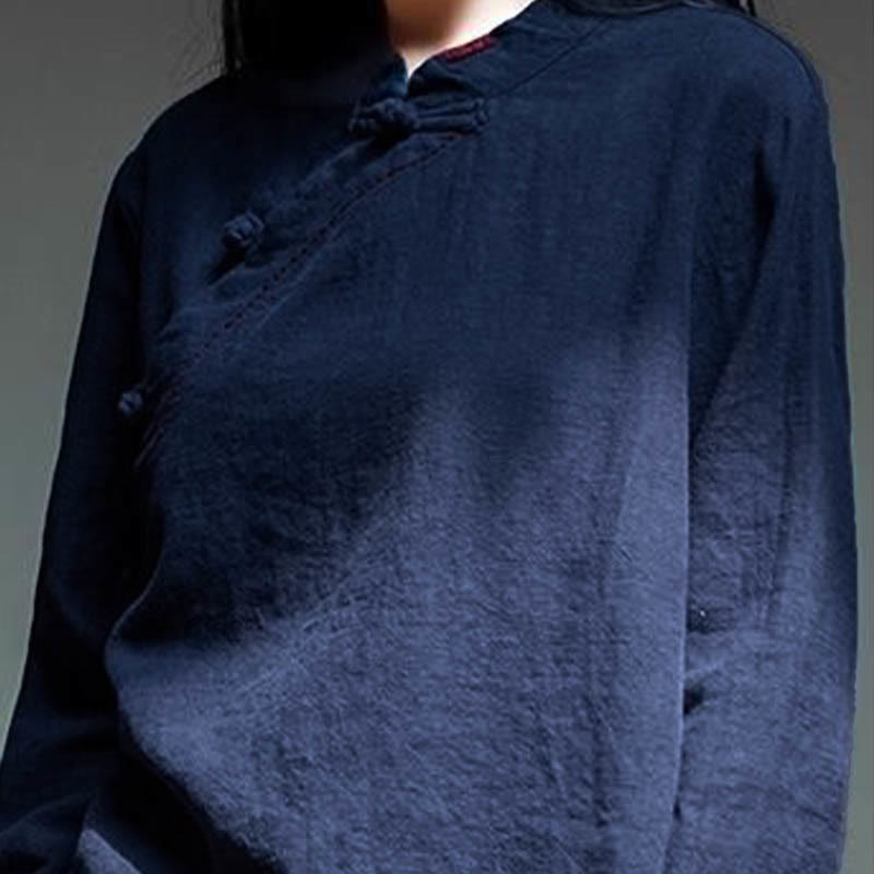 Buddha Stones, kołnierzyk skośny, węzeł, guzik, luźna odzież lniana - image 18