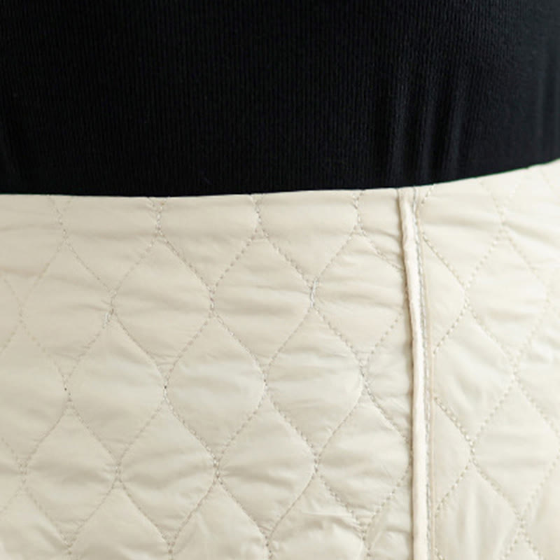 Spódnica damska prosta z kieszeniami i bawełny z Buddha Stones, prosta, z elastyczną talią - image 13